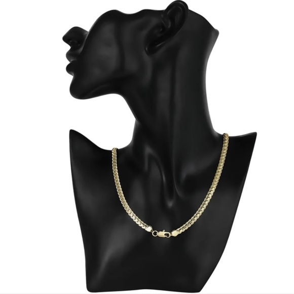 18K Gold Plated Women Men Necklace Chain - Picture 7 of 8